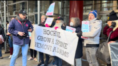 Protest Demanding Hochul Remov Adams