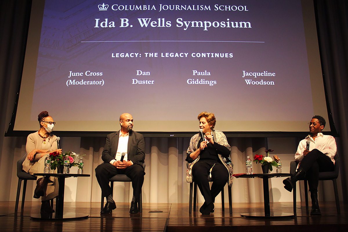 Columbia J-School's own June Cross moderated a panel with Dan Duster, Wells-Barnett's great-grandson; Paula Giddings, author of "Ida: A Sword Among Lions;" and Jacqueline Woodson, a National Book Award-winning author, currently working on a screenplay about Ida B. Wells.